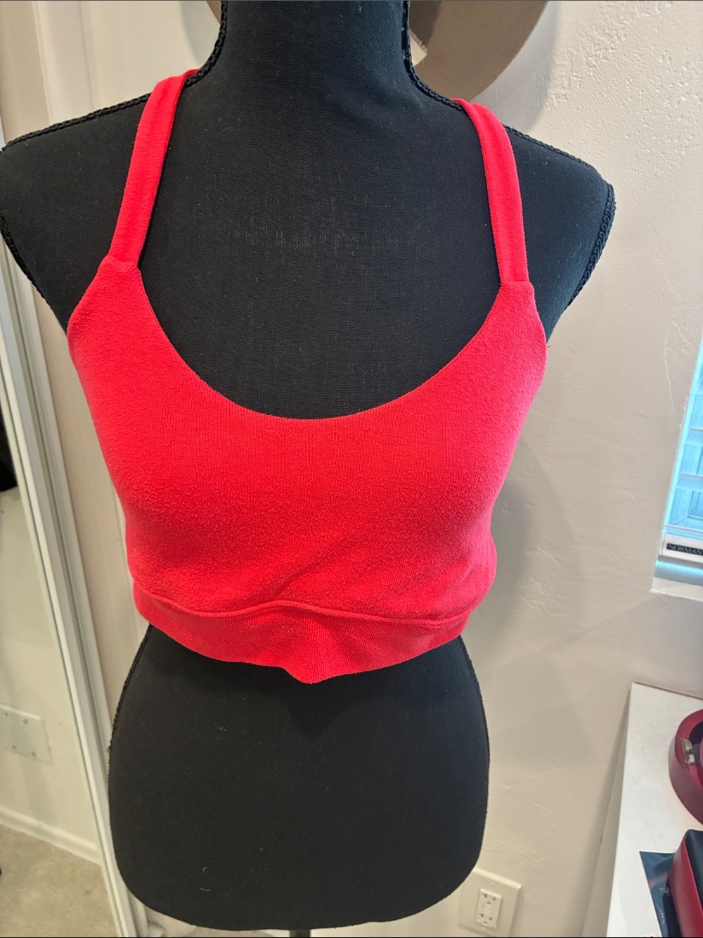 Z Supply Bright Red Tank Crop Top